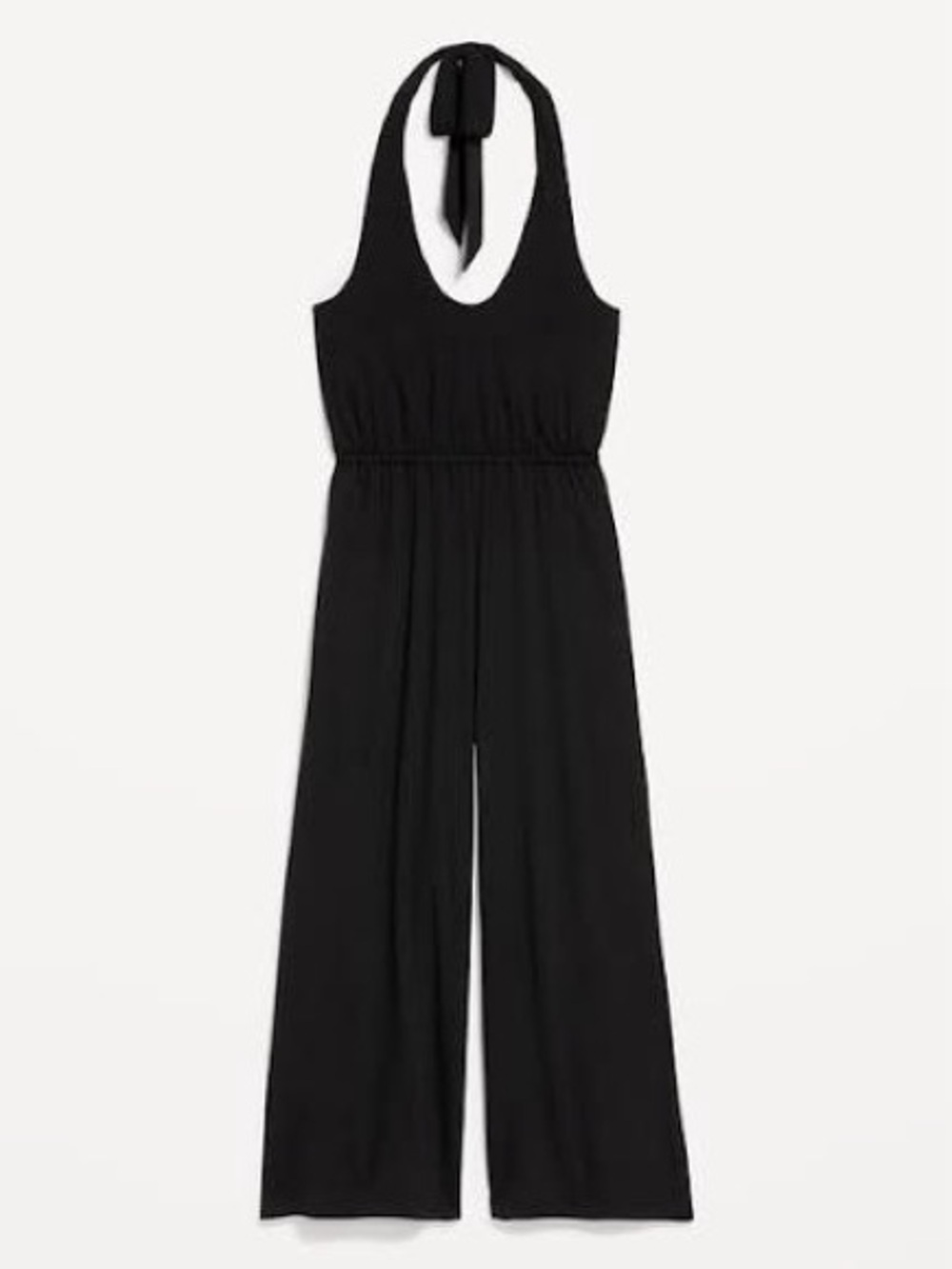 NWT Old Navy Black Waist-Defined Halter Jumpsuit in Size Small Tall - Picture 4 of 9